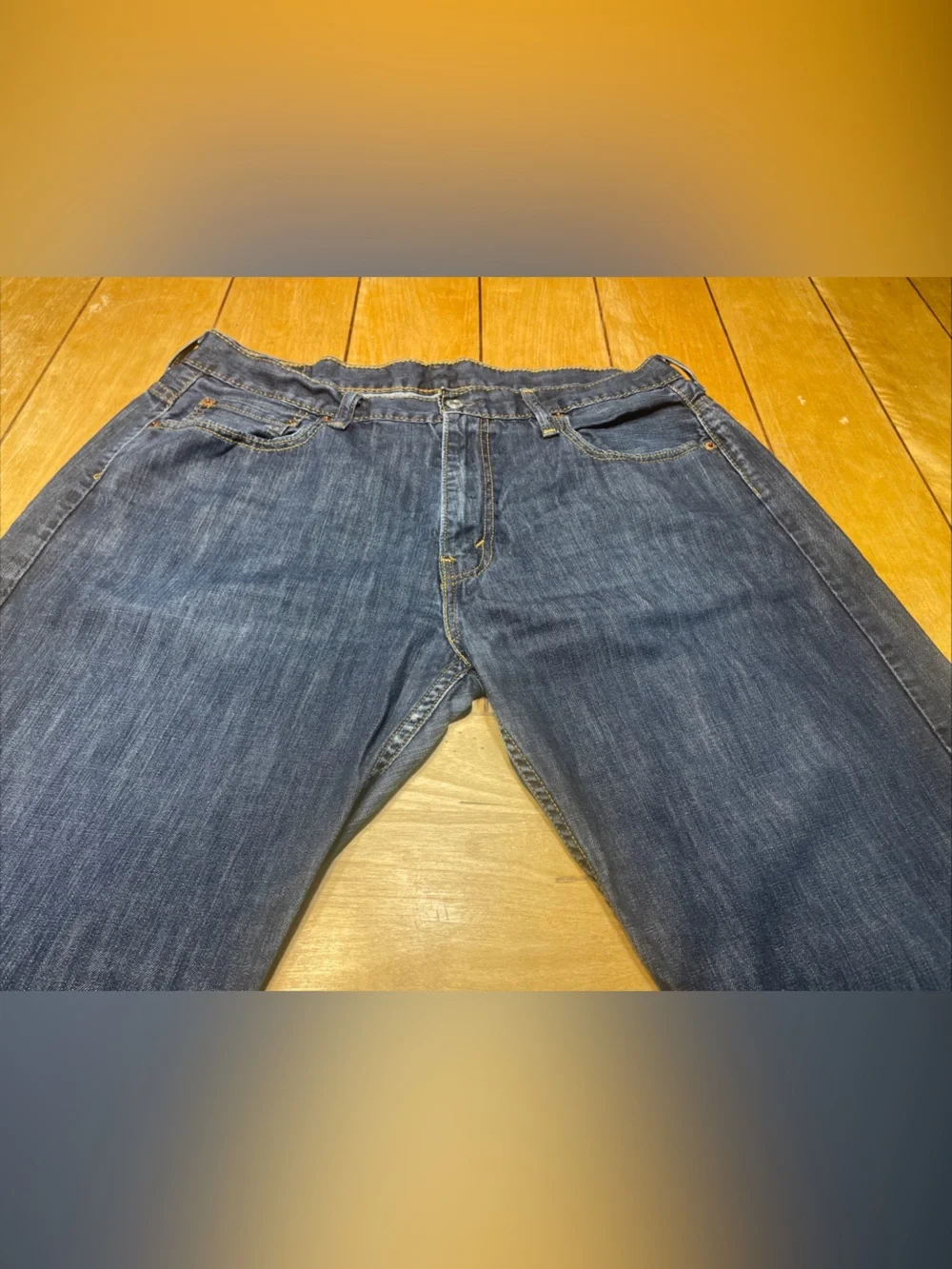 Levi's 569 Dark Blue Straight-Leg Loose Fit Jeans Size 36x32